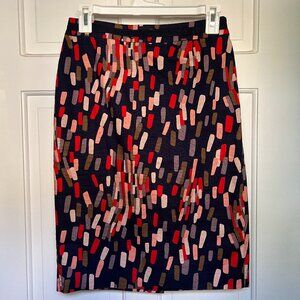 BODEN pencil skirt, Hardly worn, navy/multi, Size 4R